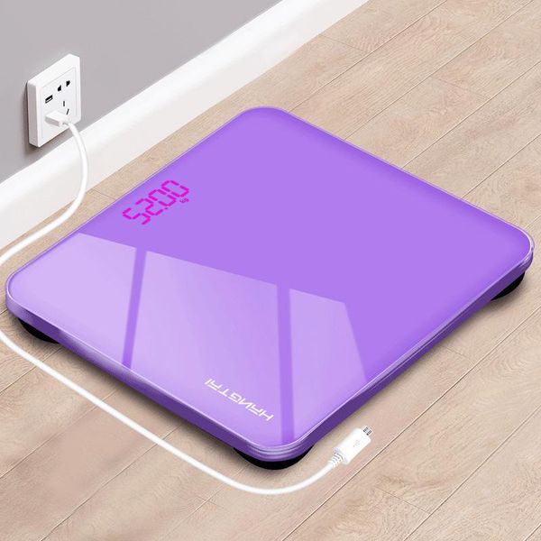 

bathroom & kitchen scales led hidden screen usb charging household weight scale electronic human health weighing meter accurate