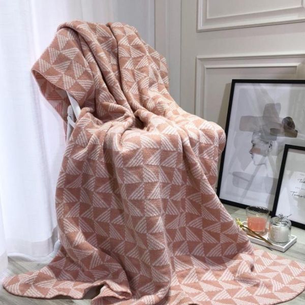 

blankets household polyester fiber knitted sofa cover blanket summer office air conditioning multifunctional travel