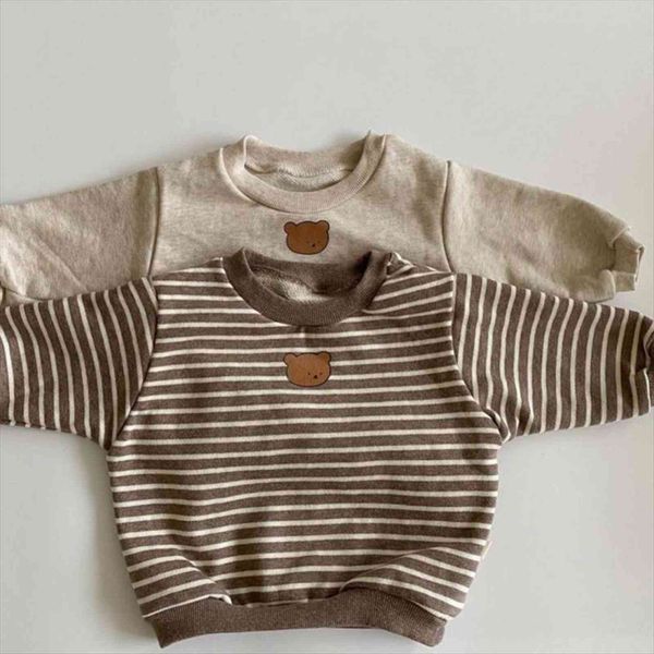 

winter plus velvet thick warm baby bear print sweatshirt kids boys and girls cotton hoodies lovely clothing, Black