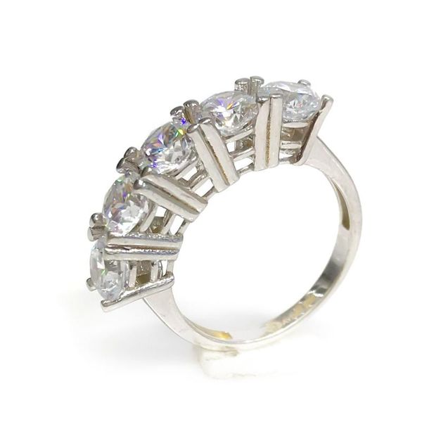 

cluster rings 5 dibs diamond montÃ¼r showy white gold wedding band ring, Golden;silver