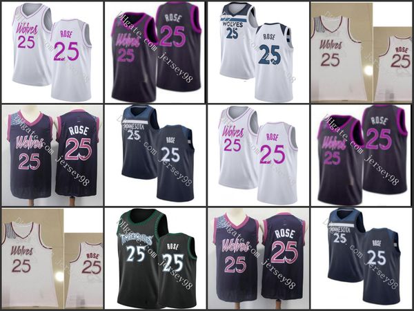 

minnesota timberwolves men #25 derrick rose retro jersey, Black