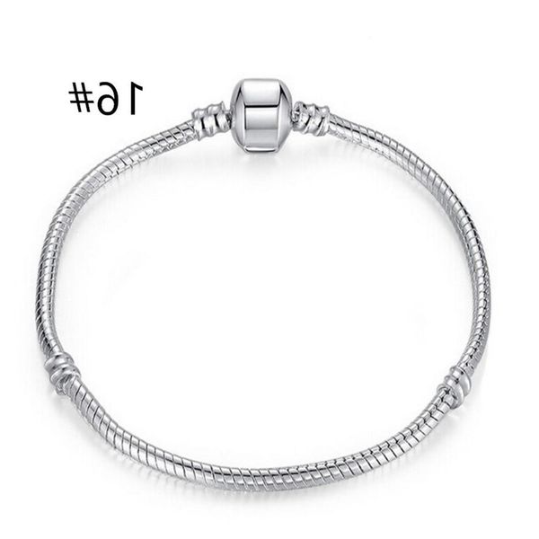 

hand catenary panjiadiy beads snake bone bracelet copper plated silver base chain jewelry, Black