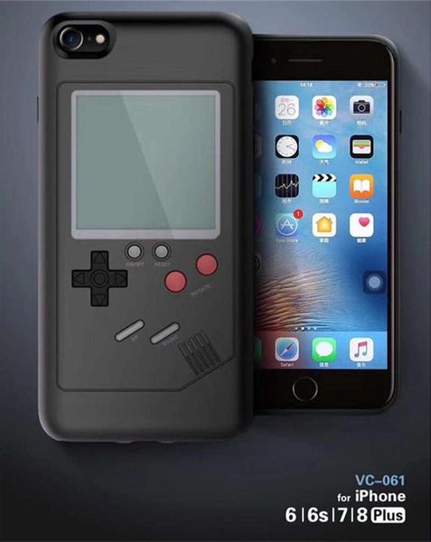 

portable game players tetris phone case for 7 plus handheld play back cover console player 6 6splus