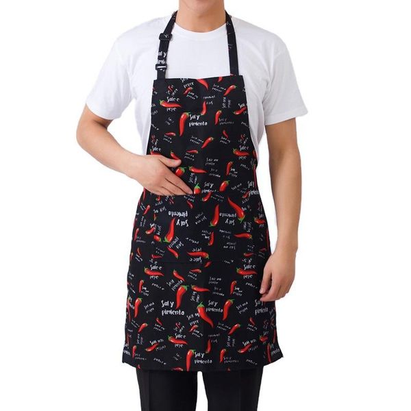 

aprons 1pcs adjustable half-length apron stripe el restaurant chef waiter kitchen with 2 pockets