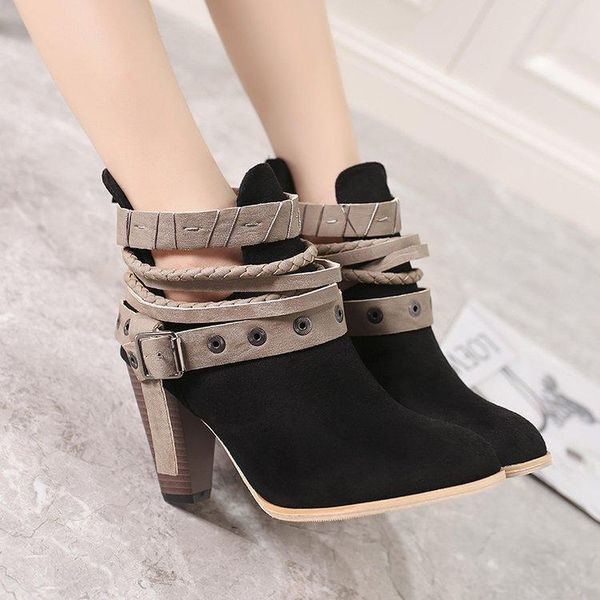 

boots with woman belt, Black