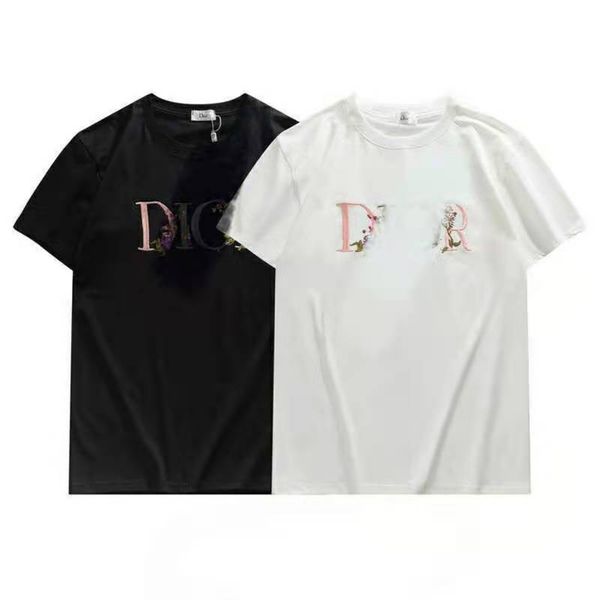 

spring and autumn printed white round neck short sleeve korean street trendsetter pullover loose cotton bottoming shirt