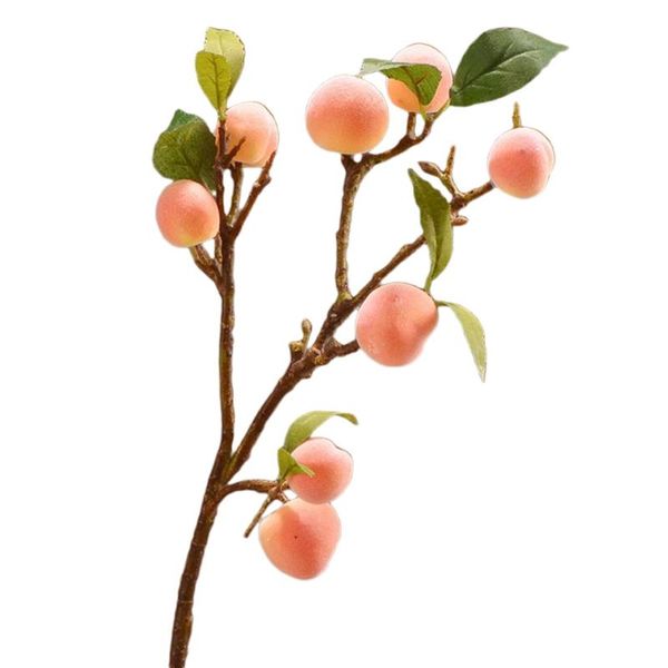 

party decoration simulation peach tree branches artificial fake fruit lifelike decorative for restaurant el home garden realistic t21c