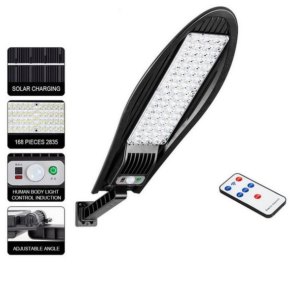 

outdoor street lamp solar motion sensor wall light waterproof adjustable brightness with remote control lamps
