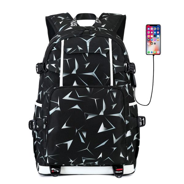 

2021 printing bag high school students' water proof computer travel backpack