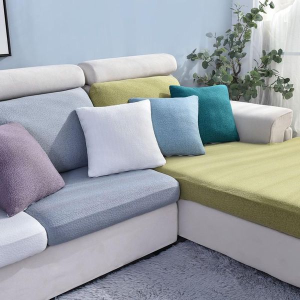

chair covers durable slipcovers solid color seat cushion furniture protector washable elastic cover personality backrest