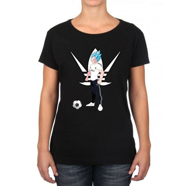 

womens t-shirt real madrid vegeta, White;black