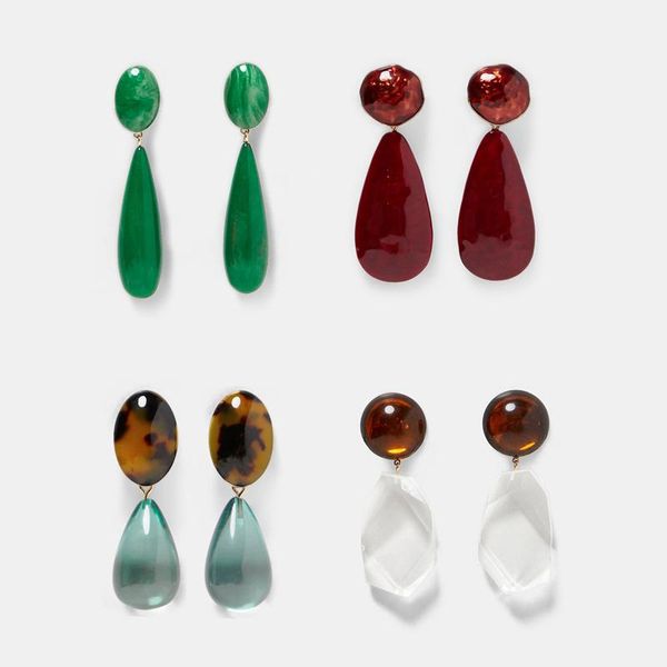 

dangle & chandelier girlgo 17 design crystal tear drop earrings women bohemia colorful geometric maxi statement brincos jewelry, Silver