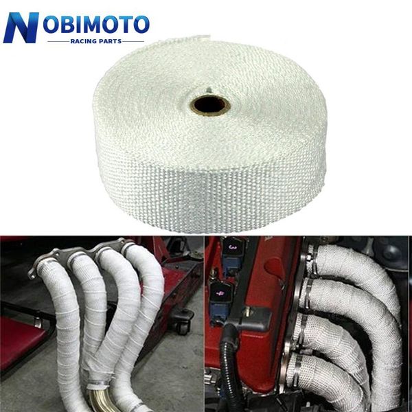 

motorcycle exhaust system universal thermal tape header heat wrap fiberglass shield cloth roll with stainless ties