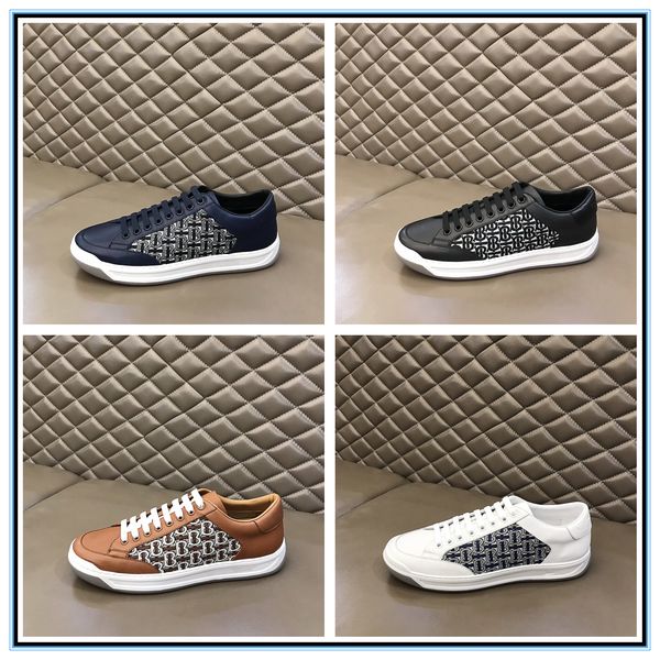 

new arrival fashion trend men luxury designer shoes for men with real leather ace sneakers 4 colors size 38-44, Black