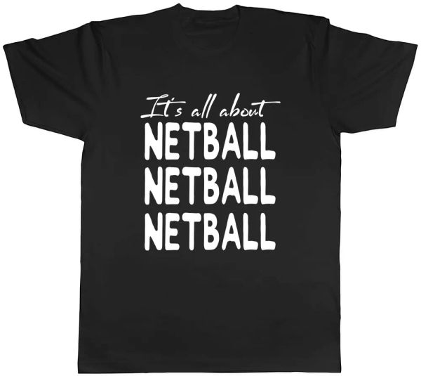 

it's all about netball mens t-shirt tee, White;black