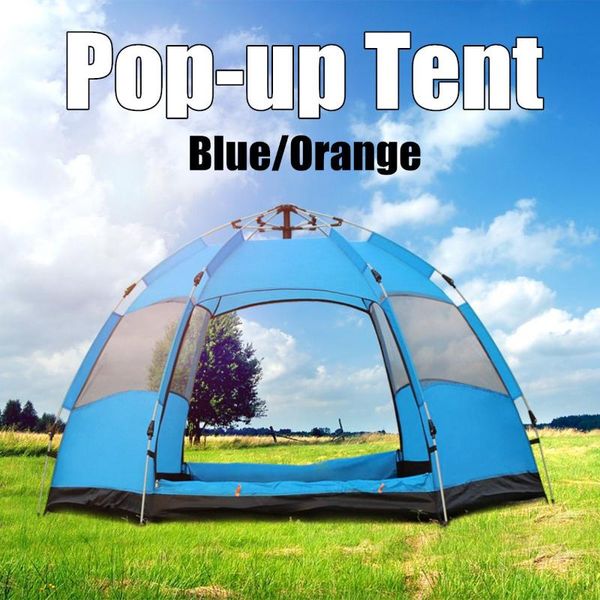 

automatic camping tent 5-8 person easy setup outdoor hiking beach anti-uv sun protection shelter with storage bag tents and shelters