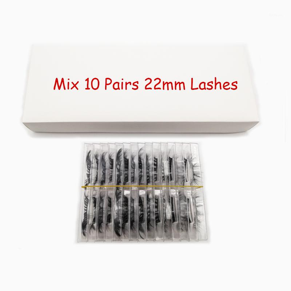 

22mm mink false eyelashes wholesale 20/50/100 pcs thick long wispy handmade faux lashes pack multi layer effect cruelty