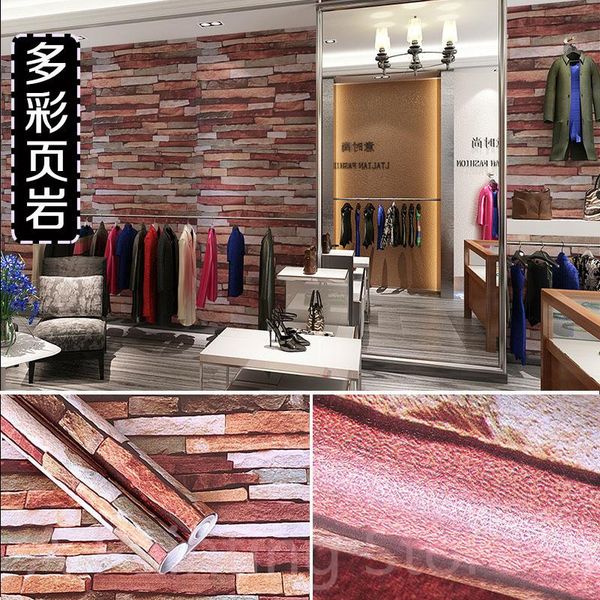 

wallpapers bedroom moisture-proof retro brick pattern wall stickers home decoration self-adhesive waterproof wallpaper