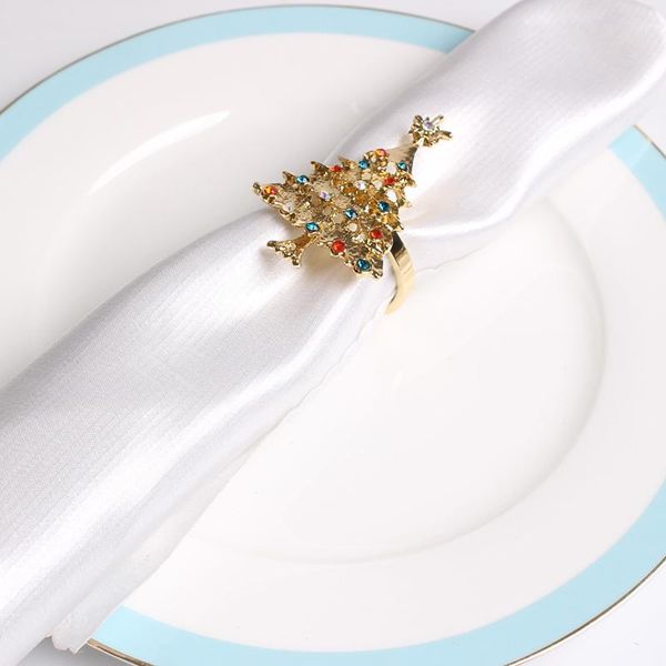 

napkin rings christmas tree ring holder for holiday thanksgiving home table decoration 1pc