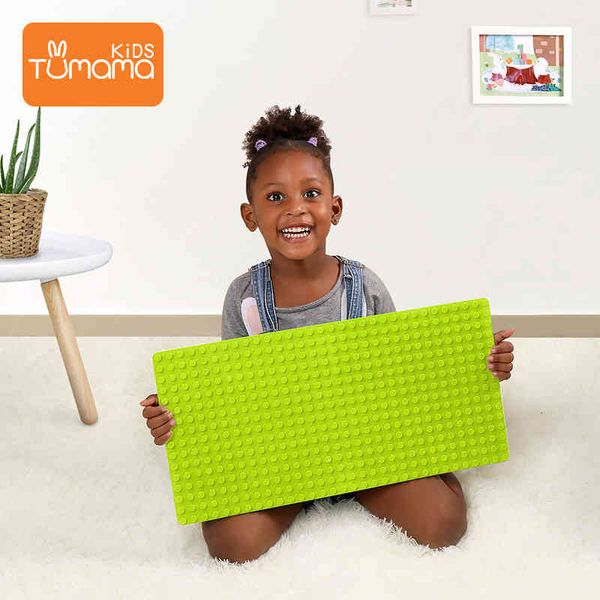 

blocks size baseplate building diy city kids 51.2*25.6cm big bricks base compatible toys for children gift 1008