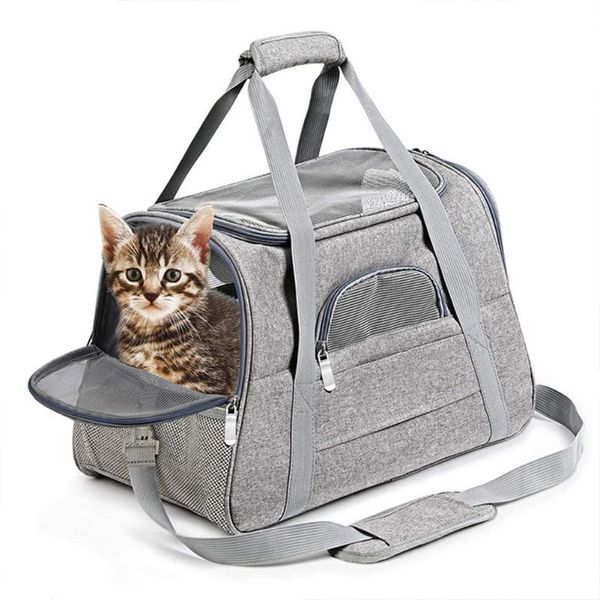 

portable pet bag outgoing travel breathable pets cage handbag with window mesh dog car seat covers