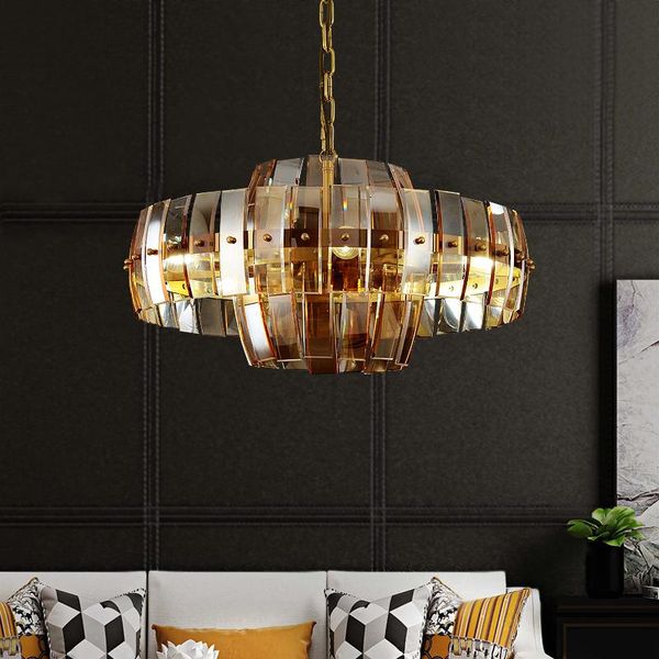 

pendant lamps postmodern minimalist chandelier creative living room dining villa bedroom light luxury glass