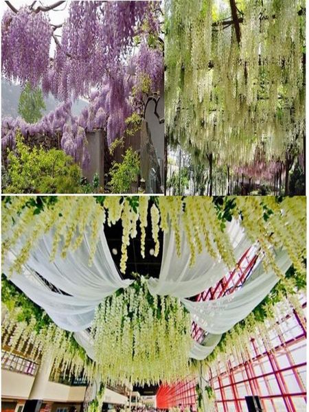

artificial flowers noble vine plants silk decorative flower wisteria rattan home/garden/el wedding de & wreaths