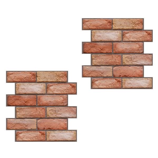 

wallpapers 2pcs wall stickers brick pattern design waterproof decals