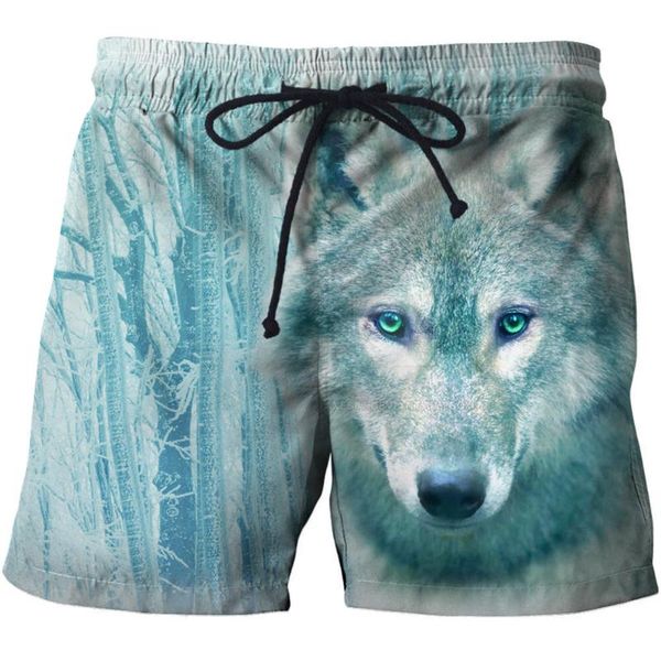 

men's shorts 2021 summer fashion 3d printed animal beach pants, White;black
