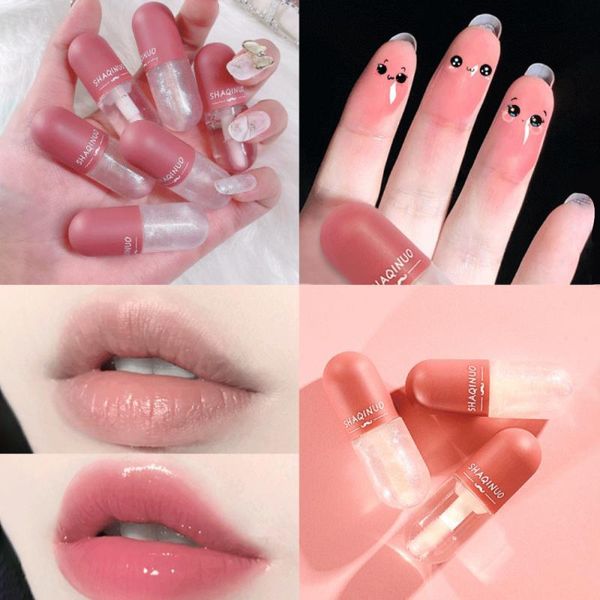 

lip gloss 1 pcs reflective luster reduces lines lasting moisturizering temperature change oil lips cosmetics