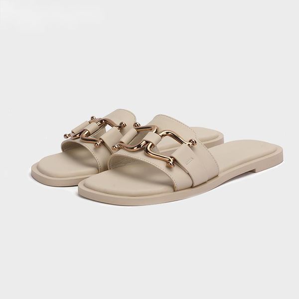 

slipper 2021 summer girls casual fashion flat soft sandals and slippers, Black;grey