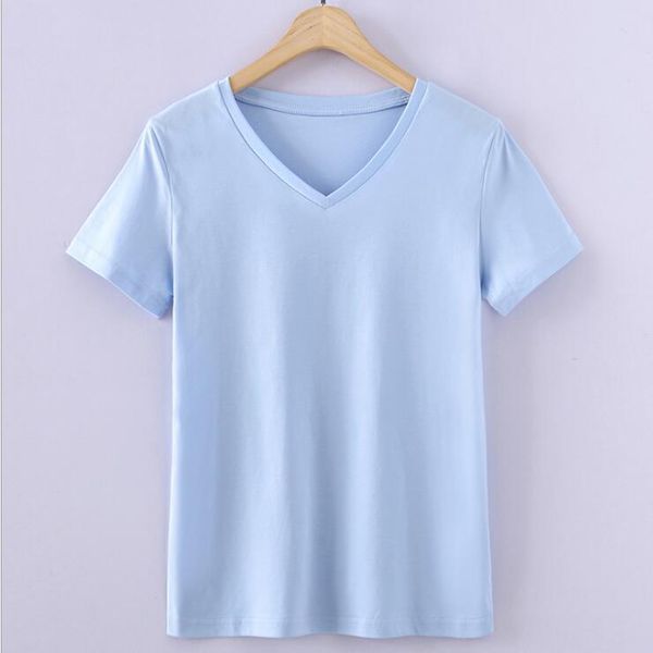 

summer super soft t shirts women short sleeve cotton modal flexible t-shirt women's, White