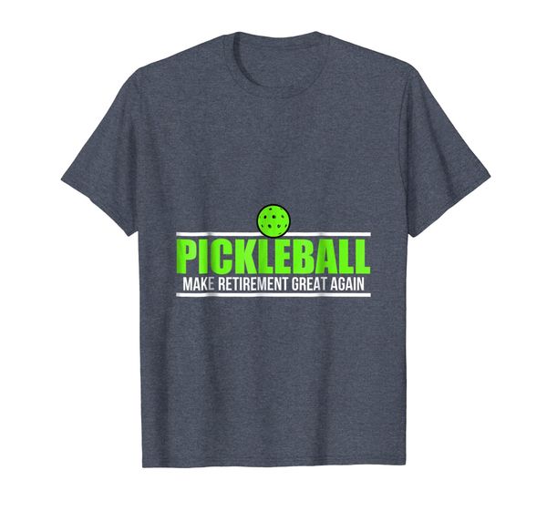 

pickleball make retirement great again funny sport t shirt, White;black