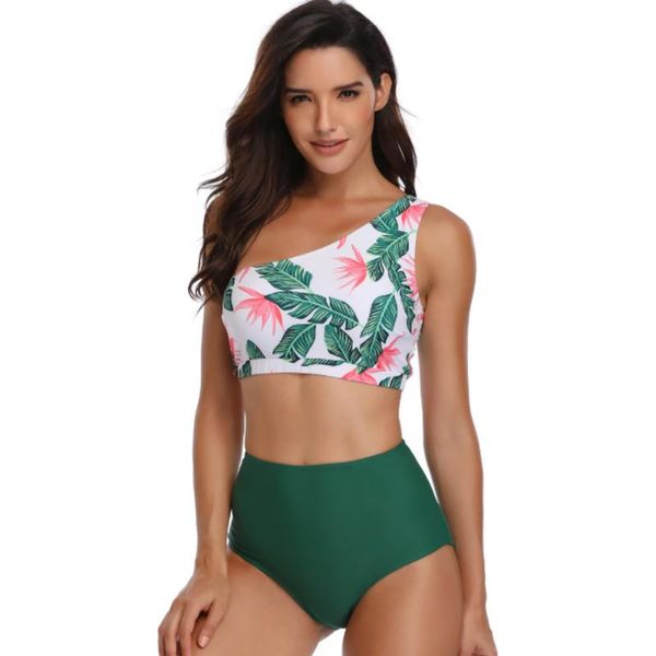 

taobo one-shoulder woman tankini swimsuit women bikini set push up swimwear 2 pieces tie dye swim suit separate swimming one-piece suits