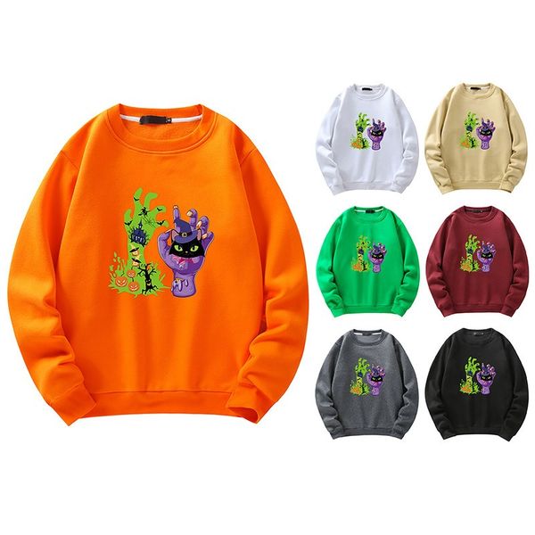 

2021 autumn and winter sweatshirt men halloween printed hoodie, Black