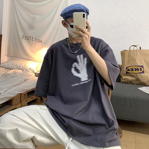 

men's t-shirts fashional men oversize shirts, White;black