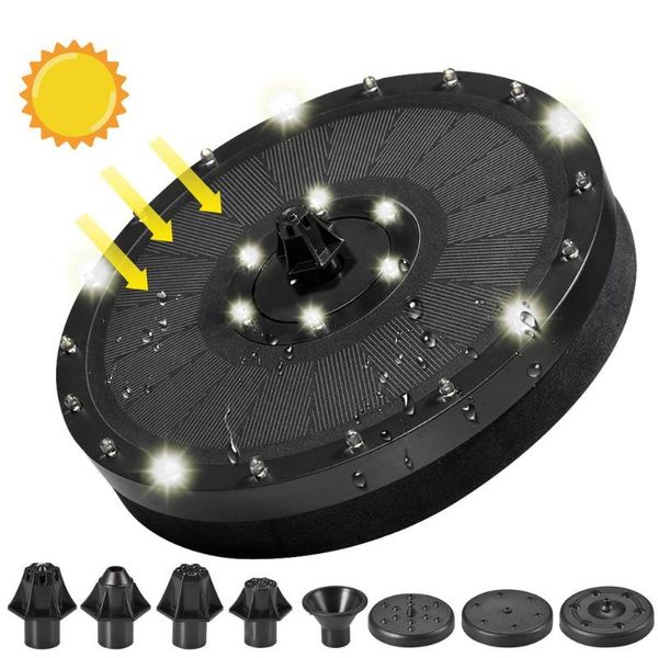 

garden decorations floating solar panel powered fountain pump colorful led light outdoor swimming pool pond decoration water