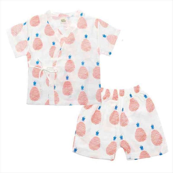 

summer baby thin linen gauze clothing sets boys cotton short sleeves and pants children clothes, White