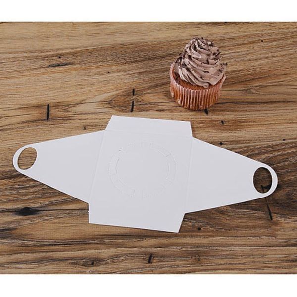 

gift wrap 50pcs cupcake box with window and handle cake carrier small container for bakery wedding party birthday supply eig88