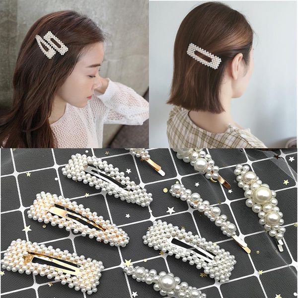 

hair clips & barrettes 1 pcs of fashion solid pearl hairpin elegant ladies handmade styling accessories, Golden;silver