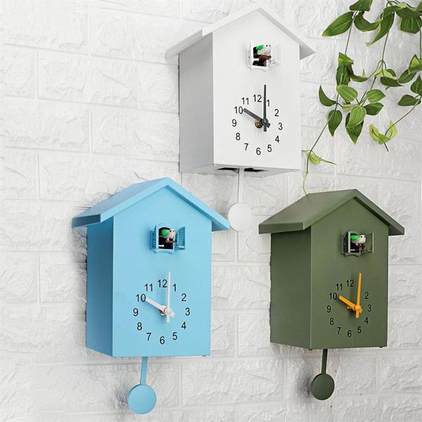 

wall clocks modern bird cuckoo quartz clock home living room horologe timer office decoration gifts hanging watch