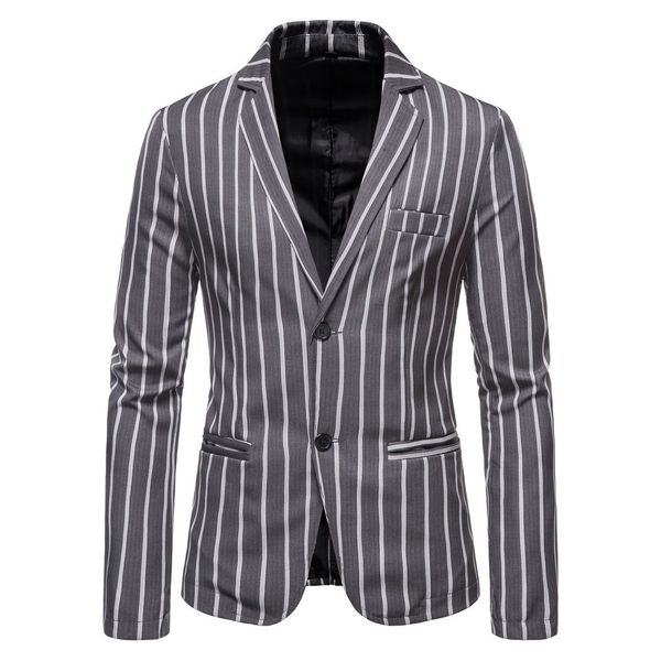 

fashion suits autumn large coat stripe two button single x33, White;black