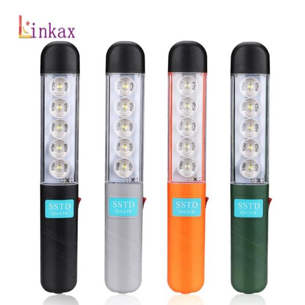 

portable 5 led usb rechargeable work light 1 mode magnetic lanterna hanging hook lamp for outdoor camping flashlights torches
