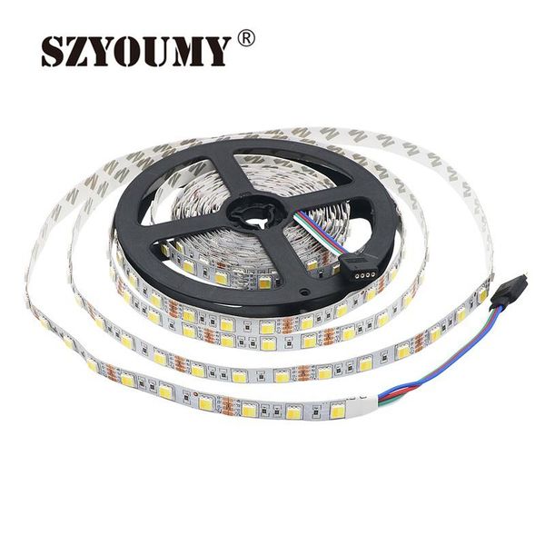 

strips szyoumy 16.5ft 5m 12v double color smd led strip flexible cw/ww dual white in 1 chip temperature adjustable cct tape