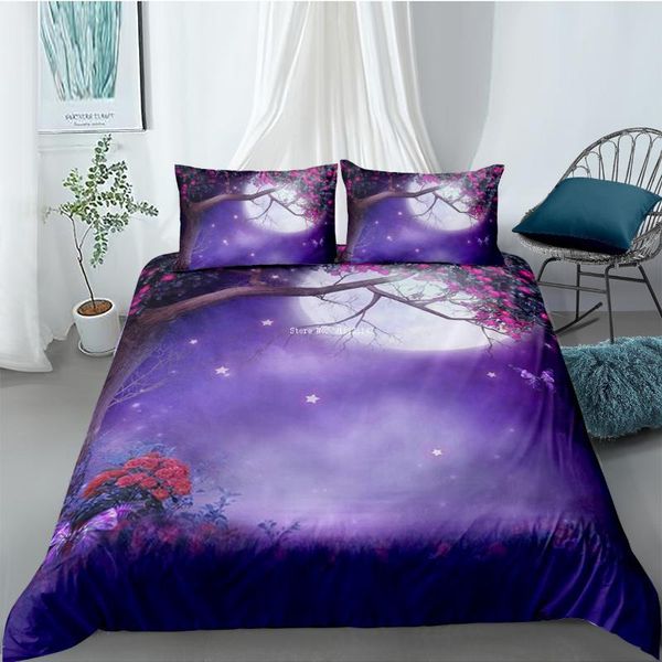 

city natural scenic spots print home textile bedding set quilt cover pillowcase usa au eu size sets