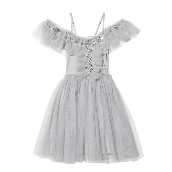 

girl's dresses summer girl baby grey rhinestone sequins screen yarn dress children princess birthday, Red;yellow