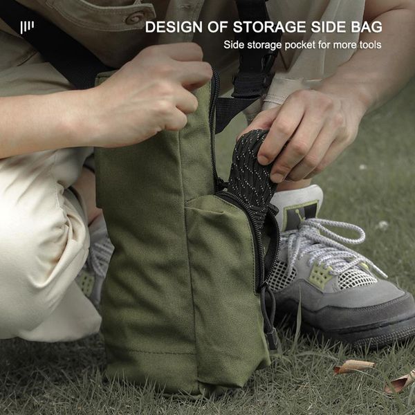 

outdoor bags camping nail storage bag canvas tent canopy camp tool large capacity portable pegs organizer pouch