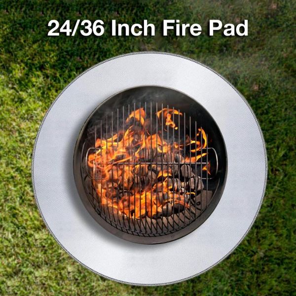

24/36 inch fire pad deck protector pit high temp mat outdoor pads