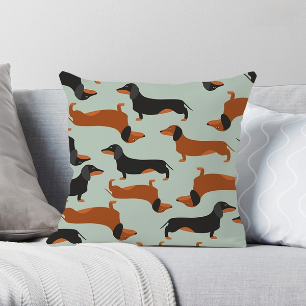

cloocl cartoon pet dachshund dog pillows case pillowslip 3d printed cushion removable pillow sofa supplies
