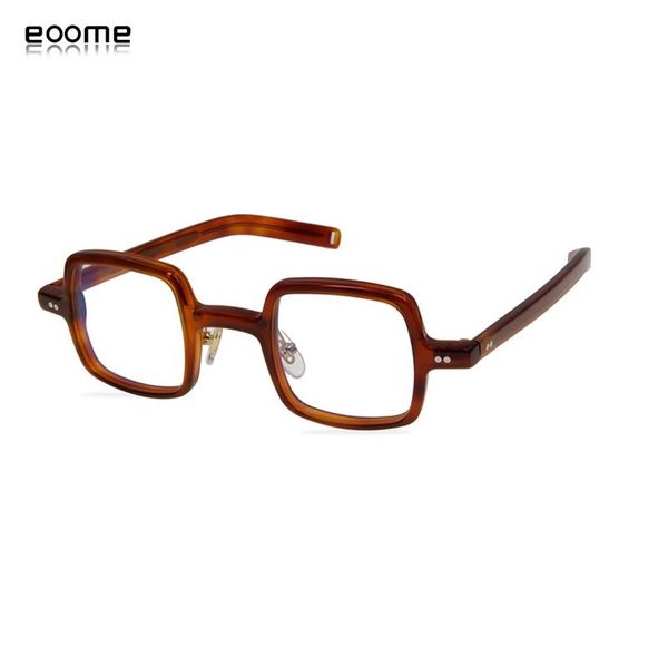 

fashion sunglasses frames eoome handmade korea style vintage small square shape retrol models brand design italy material shining ace, Black